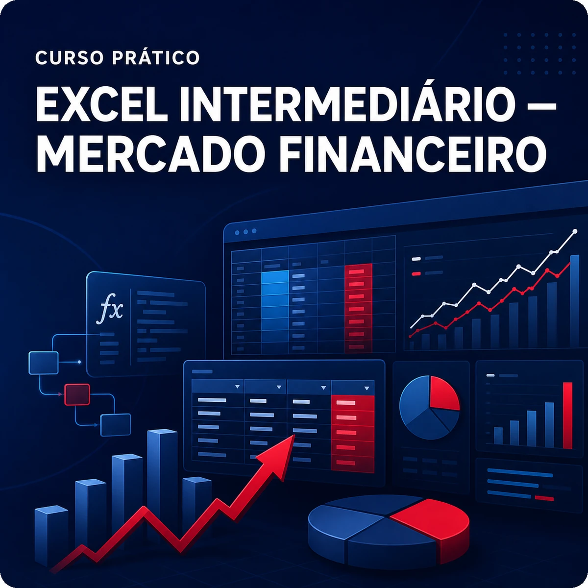 Card completo do curso Excel Intermediário — Mercado Financeiro