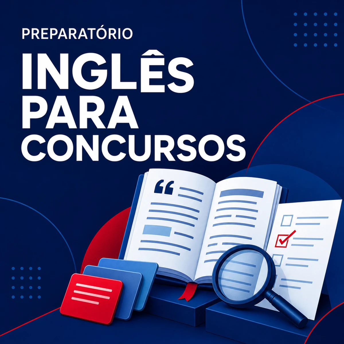 Card completo do curso Inglês para Concursos