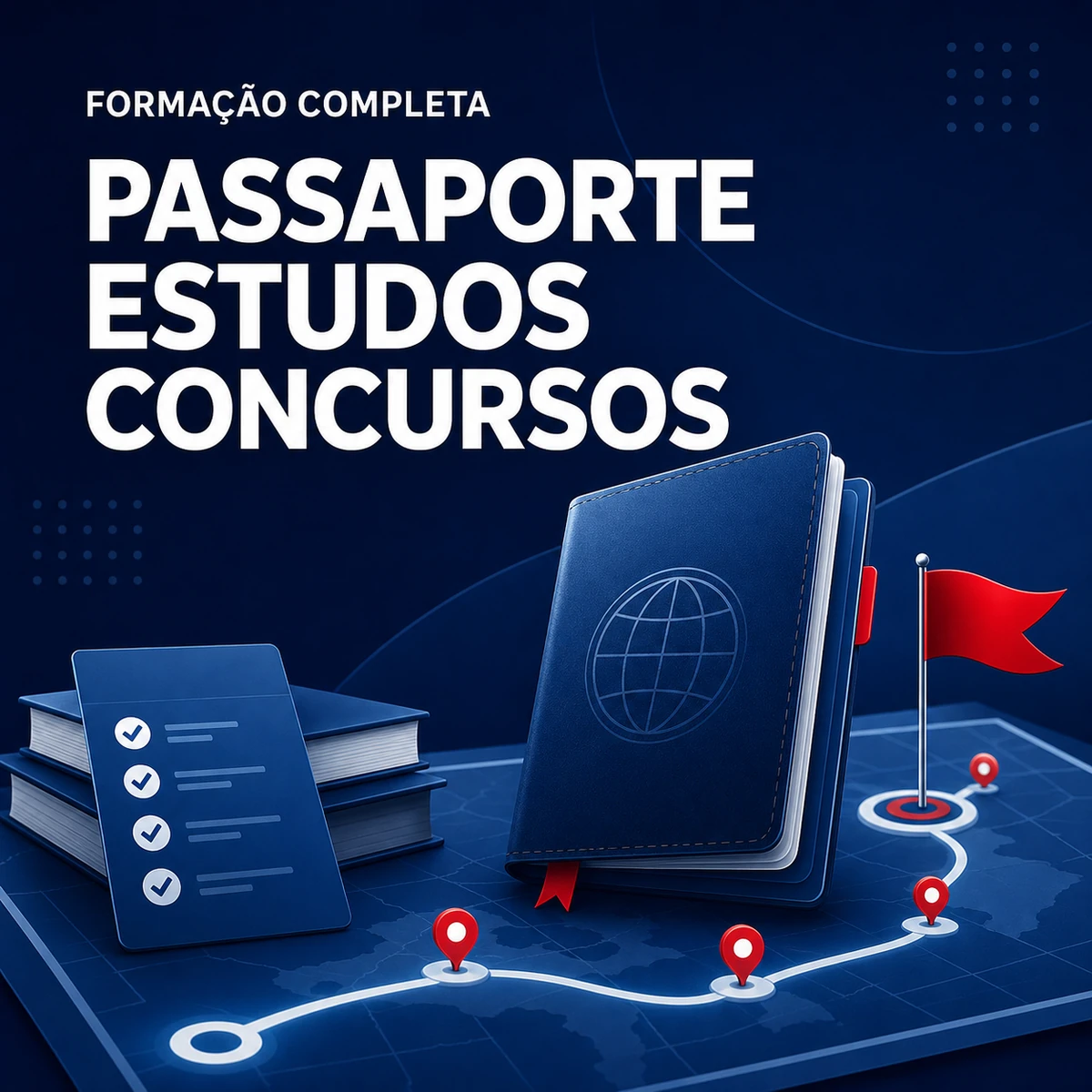 Card completo do curso Passaporte Estudos Concursos
