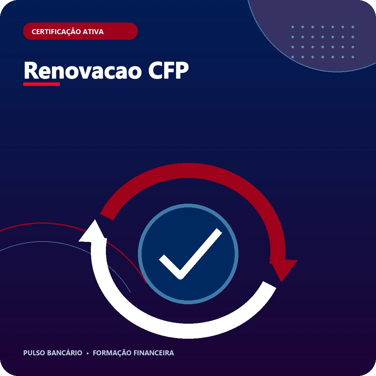 Arte editorial do curso Renovacao CFP